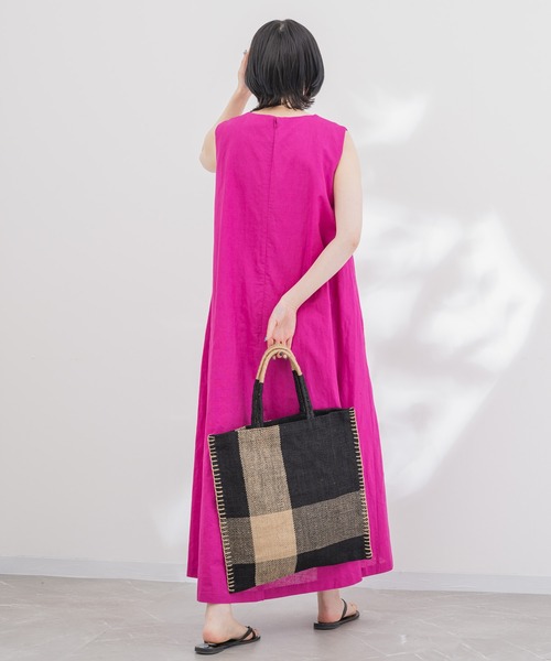 KATHARINE ROSS（キャサリンロス）の「【KATHARINE ROSS】TARANGO JUTE チェック/ストライプ（かごバッグ・レディース・ブラック/オレンジ/ライトブルー・MEDIUM）」の14枚目の写真