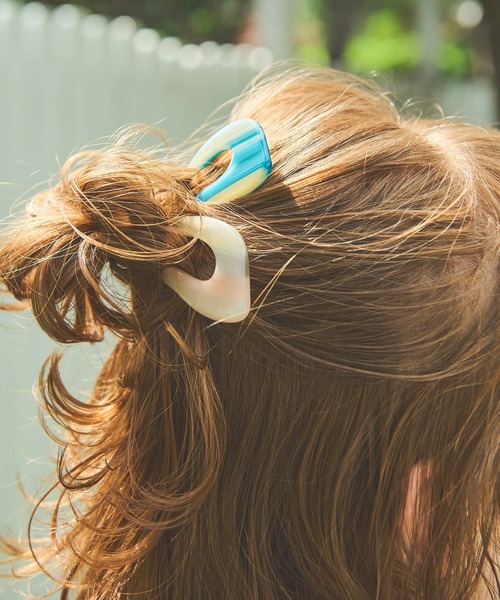 Crisp（クリスプ）の「ニュアンスコーム（バレッタ/ヘアクリップ・レディース・ブルー/ピンク/ミックスグレー・FREE）」の2枚目の写真