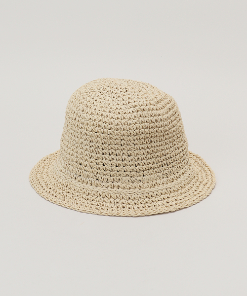 ペーパー細編みバケットハット