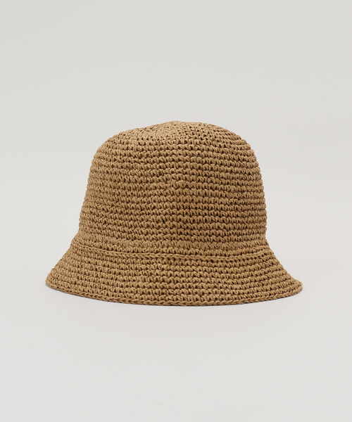 ペーパー細編みバケットハット