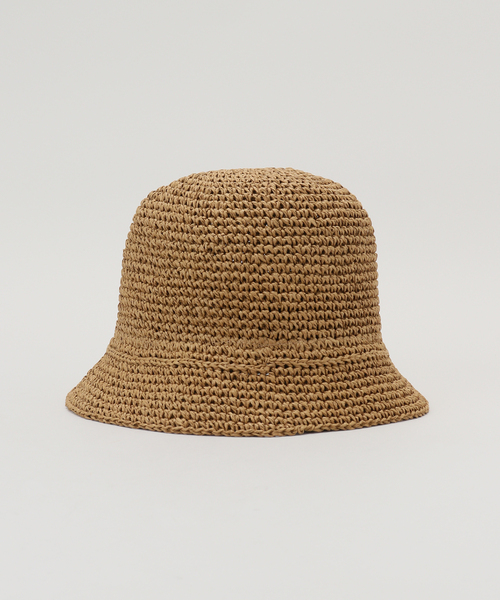 ペーパー細編みバケットハット