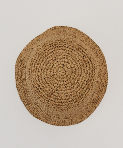 ペーパー細編みバケットハット