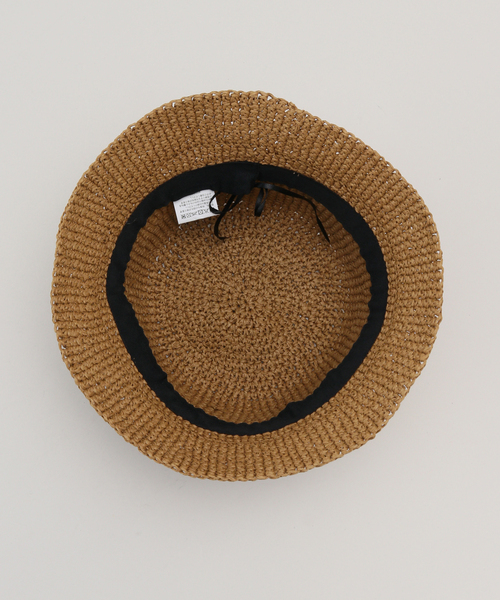 ペーパー細編みバケットハット