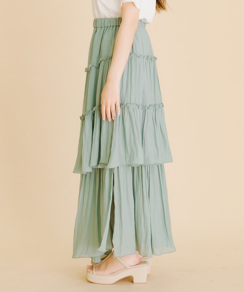 HEYUMM(ヘユム)の「ランダムティアードロングスカート(スカート・レディース・オフホワイト/カーキ/ブラック・SMALL/MEDIUM)」の20枚目の写真