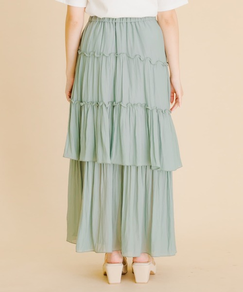 HEYUMM(ヘユム)の「ランダムティアードロングスカート(スカート・レディース・オフホワイト/カーキ/ブラック・SMALL/MEDIUM)」の21枚目の写真