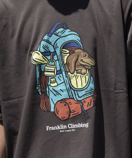 Franklin Climbing（フランクリンクライミング）の「【Franklin Climbing】バックパック&ドッググラフィックテックTシャツ（Tシャツ/カットソー・メンズ・ライトパープル/オフホワイト/チャコールグレー・M/L）」の22枚目の写真