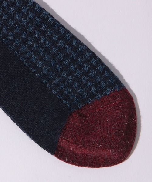 ANONYMOUSISM（アノニマスイズム）の「AnonymousIsm　ハウンドトゥースJQクルー（ソックス/靴下・メンズ・グレー/チャコール/ネイビー/ベージュ・25cm～27cm）」の12枚目の写真