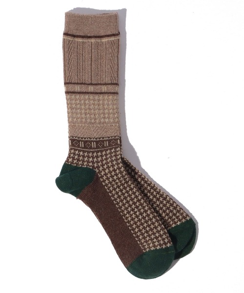 ANONYMOUSISM（アノニマスイズム）の「AnonymousIsm　ハウンドトゥースJQクルー（ソックス/靴下・メンズ・グレー/チャコール/ネイビー/ベージュ・25cm～27cm）」の8枚目の写真