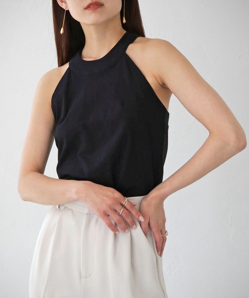 Avvenente（アベネンテ）の「【Avvenente】WEB限定デザインアメスリカットソー（Tシャツ/カットソー・レディース・オフホワイト/ブラック・M）」の18枚目の写真