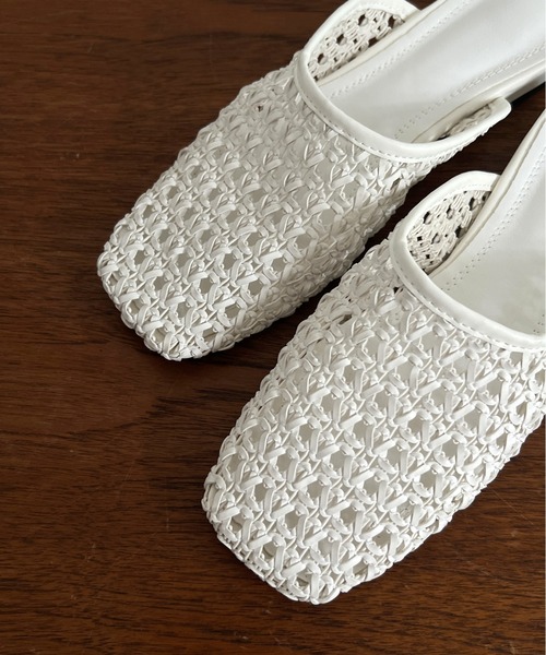 Olu.（オルドット）の「メッシュミュール（スリッポン・レディース・ホワイト/ブラック・37/39/35）」の10枚目の写真