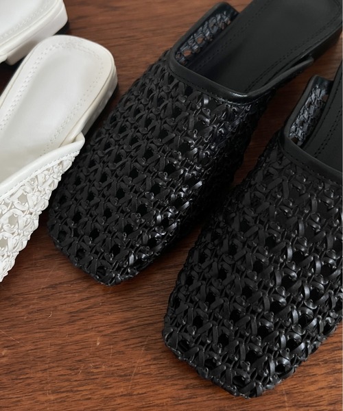 Olu.（オルドット）の「メッシュミュール（スリッポン・レディース・ホワイト/ブラック・37/39/35）」の11枚目の写真