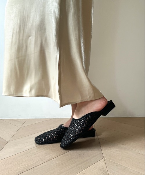 Olu.（オルドット）の「メッシュミュール（スリッポン・レディース・ホワイト/ブラック・37/39/35）」の14枚目の写真