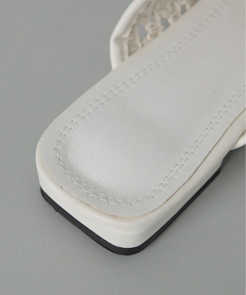 Olu.（オルドット）の「メッシュミュール（スリッポン・レディース・ホワイト/ブラック・37/39/35）」の20枚目の写真