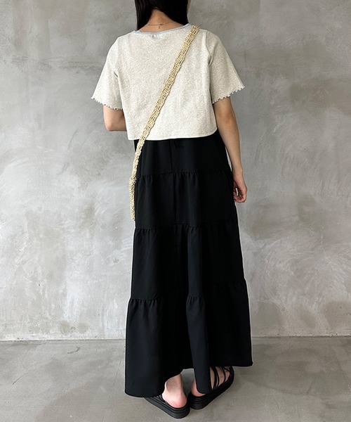 kutir（クティール）の「配色リボンキャミカーデ（カーディガン/ボレロ・レディース・杢グレー/アイボリー/ブラック・FREE）」の14枚目の写真