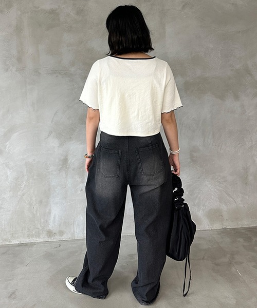 kutir（クティール）の「配色リボンキャミカーデ（カーディガン/ボレロ・レディース・杢グレー/アイボリー/ブラック・FREE）」の16枚目の写真