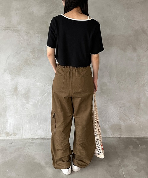 kutir（クティール）の「配色リボンキャミカーデ（カーディガン/ボレロ・レディース・杢グレー/アイボリー/ブラック・FREE）」の15枚目の写真