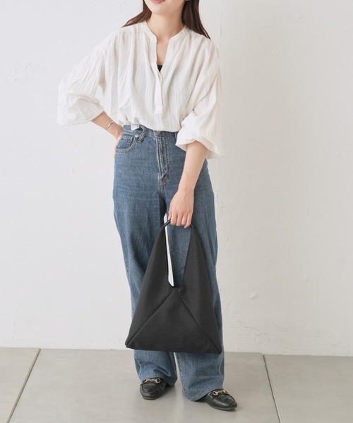 Actually（アクチュアリー）の「トライアングルバッグ S（トートバッグ・レディース・ブラック/ベージュ/ブルー・フリー）」の12枚目の写真