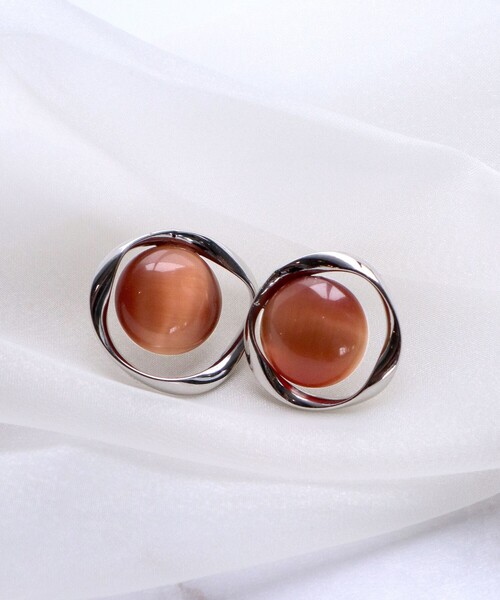Tiaclasse(ティアクラッセ)の「スフィアーアクリル+サークルピアス(ピアス(両耳用)・レディース・オレンジ系その他/ホワイト/グリーン/ホワイト系その他/グリーン系その他/ブラウン/ブラウン系その他/オレンジ・FREE)」の8枚目の写真