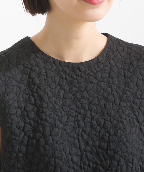 PICCIN（ピッチン）の「ノースリーブふくれジャガードワンピース（ワンピース・レディース・ブラック・S/M）」の19枚目の写真