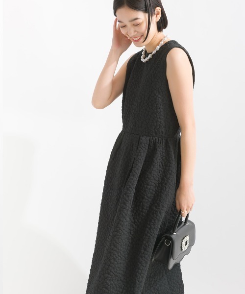PICCIN（ピッチン）の「ノースリーブふくれジャガードワンピース（ワンピース・レディース・ブラック・S/M）」の21枚目の写真