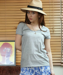 AZUL by moussy | タンブラー天竺カットオフV/N半袖PO(Tシャツ/カットソー)