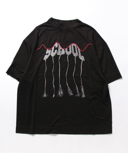 ADANS（アダンス）の「ADANS/アダンス/BRAIDS LOGO TEE（Tシャツ/カットソー・メンズ・ブルー/ブラック・M）」の2枚目の写真