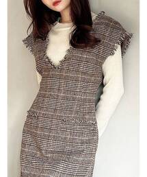 RESEXXY | クルーネックリブニットトップス(ニット/セーター)