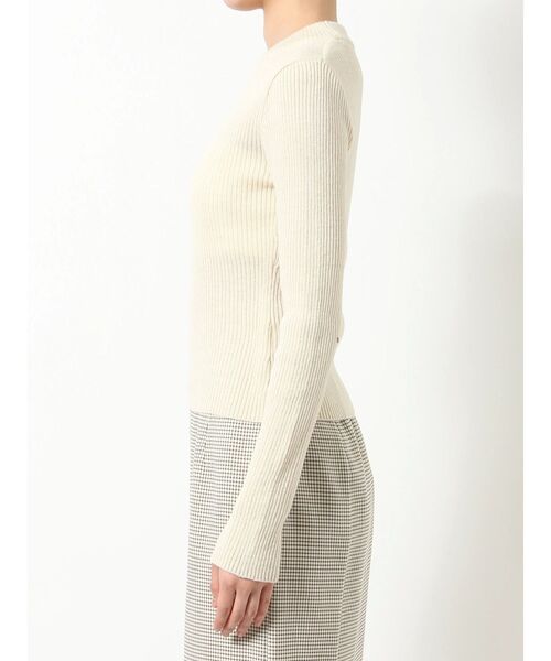 RESEXXY（リゼクシー）の「クルーネックリブニットトップス（ニット/セーター・レディース・ブラック/グレー/アイボリー・FREE）」の15枚目の写真