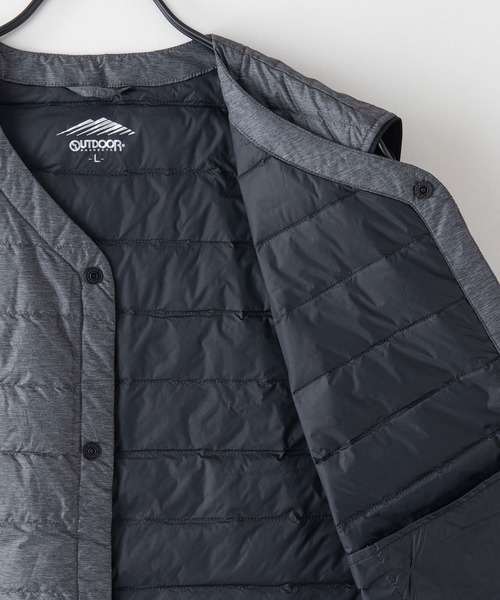 OUTDOOR PRODUCTS（アウトドアプロダクツ）の「【OUTDOOR PRODUCTS/アウトドアプロダクツ】インナーダウンベスト　洗濯可能　撥水　抗菌　防臭　静電防止　防風　透湿機能　パッカブル仕様（ダウンベスト・メンズ・チャコールグレー/ブラック・LARGE/MEDIUM/X-LARGE）」の8枚目の写真
