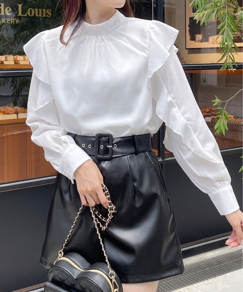 one way（ワンウェイ）の「ラッフルスリーブリボンボウタイブラウス