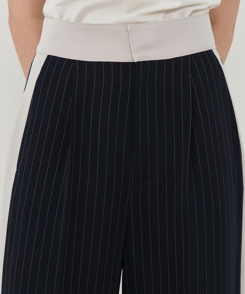 CITY TOKYO(シティトウキョウ)の「【手洗い可能】【接触冷感】ピンストワイドパンツ(その他パンツ・レディース・ネイビー/ホワイト・1/2)」の21枚目の写真
