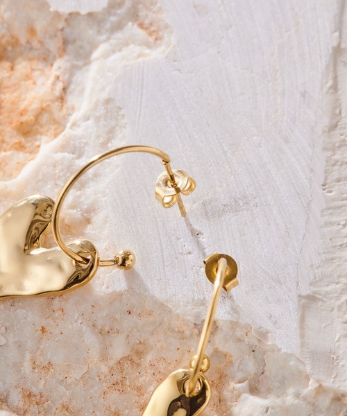 ear PAPILLONNER(イアパピヨネ)の「《金属アレルギー対応》ステンレス・ハート×フープピアス(ピアス(両耳用)・レディース・シルバー/ゴールド・FREE)」の18枚目の写真