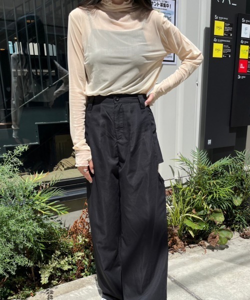nemne store(ネンネストア)の「【低身長サイズあり】アソート柄シアー指あきロンT(Tシャツ/カットソー・レディース・アイボリー/ブラック系/ブルー/アイボリー系/グリーン/グレー・SMALL/MEDIUM)」の9枚目の写真