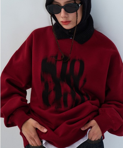 【セール】【UNISEX】SLOW ACID／BLURRYLOGOプルオーバー（ウラケ） 2978905（スウェット）｜SLOWACID（スローアシッド）