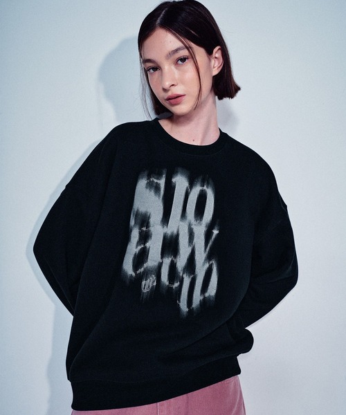 【セール】【UNISEX】SLOW ACID／BLURRYLOGOプルオーバー（ウラケ） 2978905（スウェット）｜SLOWACID（スローアシッド）