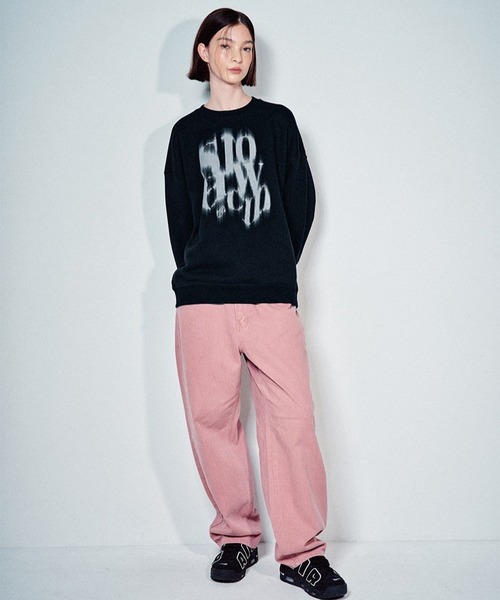 【セール】【UNISEX】SLOW ACID／BLURRYLOGOプルオーバー（ウラケ） 2978905（スウェット）｜SLOWACID（スローアシッド）