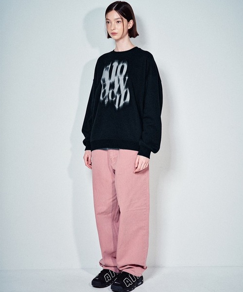 【セール】【UNISEX】SLOW ACID／BLURRYLOGOプルオーバー（ウラケ） 2978905（スウェット）｜SLOWACID（スローアシッド）