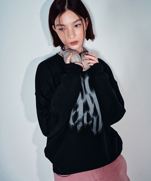 【セール】【UNISEX】SLOW ACID／BLURRYLOGOプルオーバー（ウラケ） 2978905（スウェット）｜SLOWACID（スローアシッド）