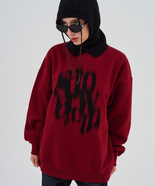 【セール】【UNISEX】SLOW ACID／BLURRYLOGOプルオーバー（ウラケ） 2978905（スウェット）｜SLOWACID（スローアシッド）