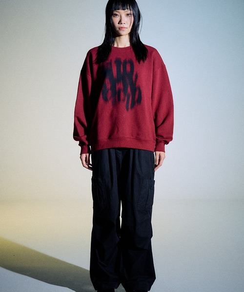【セール】【UNISEX】SLOW ACID／BLURRYLOGOプルオーバー（ウラケ） 2978905（スウェット）｜SLOWACID（スローアシッド）