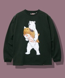 猫 Tシャツ go slow caravan ゴースローキャラバン タイ焼き go slow caravan 超ヘビーUSA/C たい焼き猫 ロングスリーブTEE