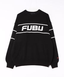 【FUBU】Crew Knit Pullover/長袖/クルーネック/ロゴ/ニット/セーター/メンズ