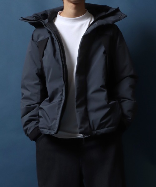 【セール】ALLWEATHER Color Switching Design Fiber Down Jacket/オールウェザー 切替 ファイバーダウンジャケット レディース メンズ 防風 撥水 防花粉 UVガード（ダウンジャケット/コート）｜ANPAS（アンパス）