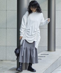 Firsthand | Firsthand/ファーストハンド オーガニックコットン裏毛ドロストシャーリングチュニック/オーガニックコットン裏毛ドロストシャーリングチュニック(チュニック)