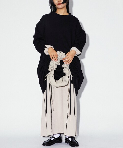 Firsthand(ファーストハンド)の「Firsthand/ファーストハンド オーガニックコットン裏毛ドロストシャーリングチュニック/オーガニックコットン裏毛ドロストシャーリングチュニック(チュニック・レディース・ホワイト/ブラック/グレー・フリ-)」の19枚目の写真