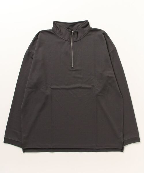 TRAP/U (トラップユー)の「リップルボーダー ハーフジップ プルオーバー(Tシャツ/カットソー・メンズ・ホワイト/セージグリーン/ブラック/杢グレー・L/M)」の3枚目の写真