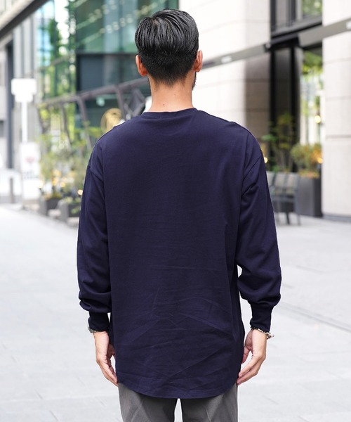 jiggys shop（ジギーズショップ）の「USAコットン胸ポケットクルーネックロンT 長袖Tシャツ（Tシャツ/カットソー・メンズ・ブラック/ホワイト/ネイビー/グレー/ベージュ・X-LARGE/MEDIUM/LARGE）」の21枚目の写真
