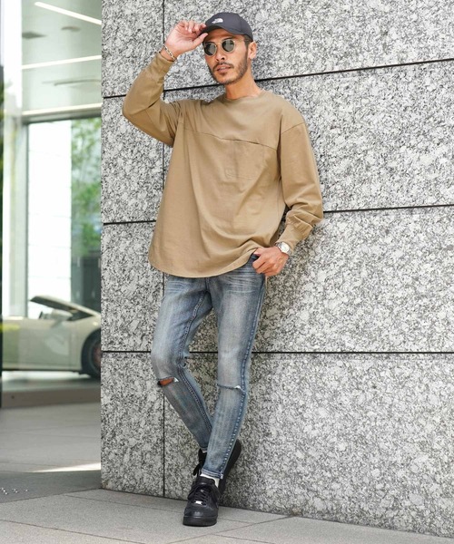 jiggys shop（ジギーズショップ）の「USAコットン胸ポケットクルーネックロンT 長袖Tシャツ（Tシャツ/カットソー・メンズ・ブラック/ホワイト/ネイビー/グレー/ベージュ・X-LARGE/MEDIUM/LARGE）」の13枚目の写真