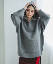 bohmal（ボマール）の「【男女兼用/ユニセックス】ボンディングハーフジップパーカー（スウェット）」