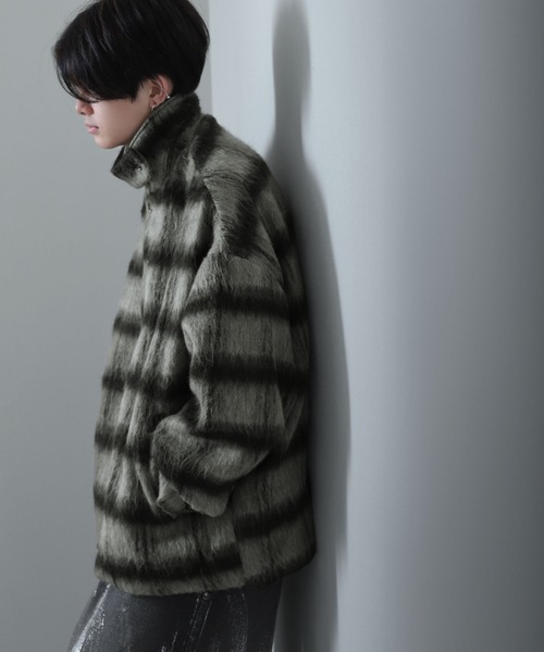 【セール】シャギー チェック オーバーサイズ ブルゾン（ブルゾン）｜Nilway（ニルウェイ）